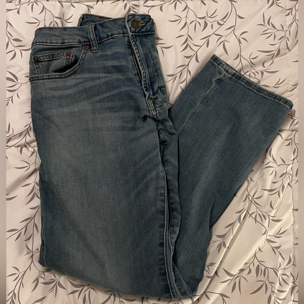 American Eagle Outfitters Flex Original Straight Light Wash Blue Men Jeans